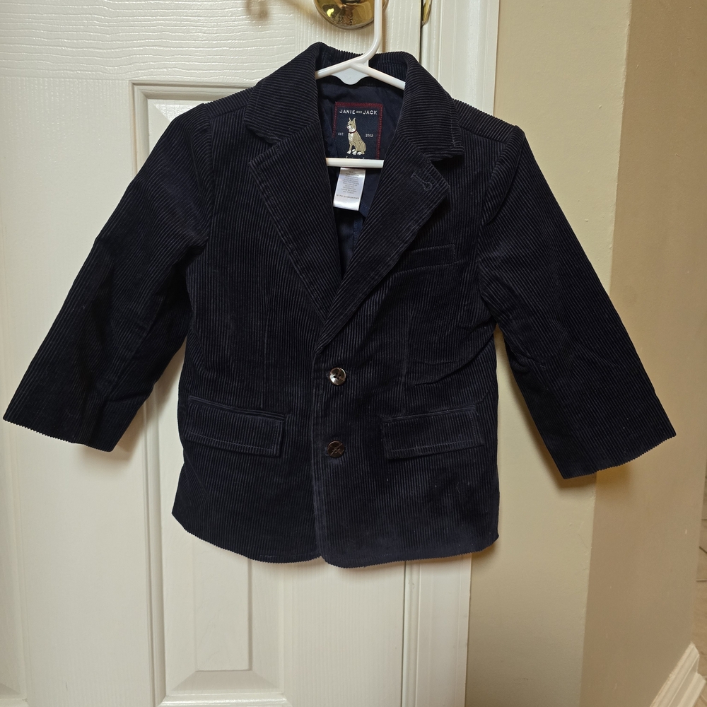 Janie and Jack Navy Corduroy Blazer